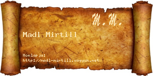 Madl Mirtill névjegykártya